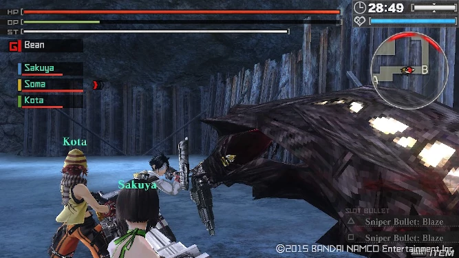 God Eater, monster attacking from behind.